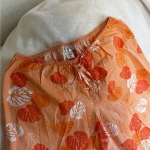 Vintage orange 100% cotton La Senza pajama/lounge capri pants